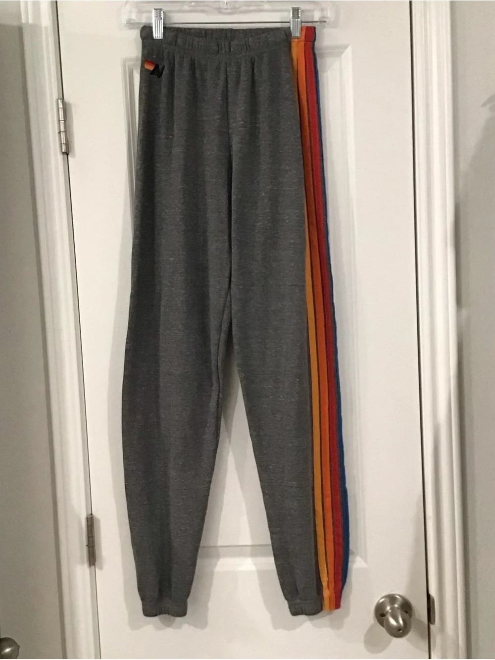 Aviator Nation 5 Stripe Sweatpants Heather Grey - Picture 2 of 7